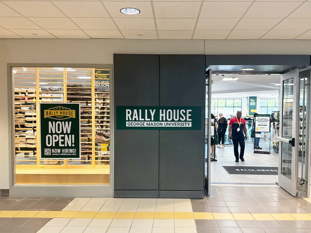 Newly decorated Campus Store exterior design