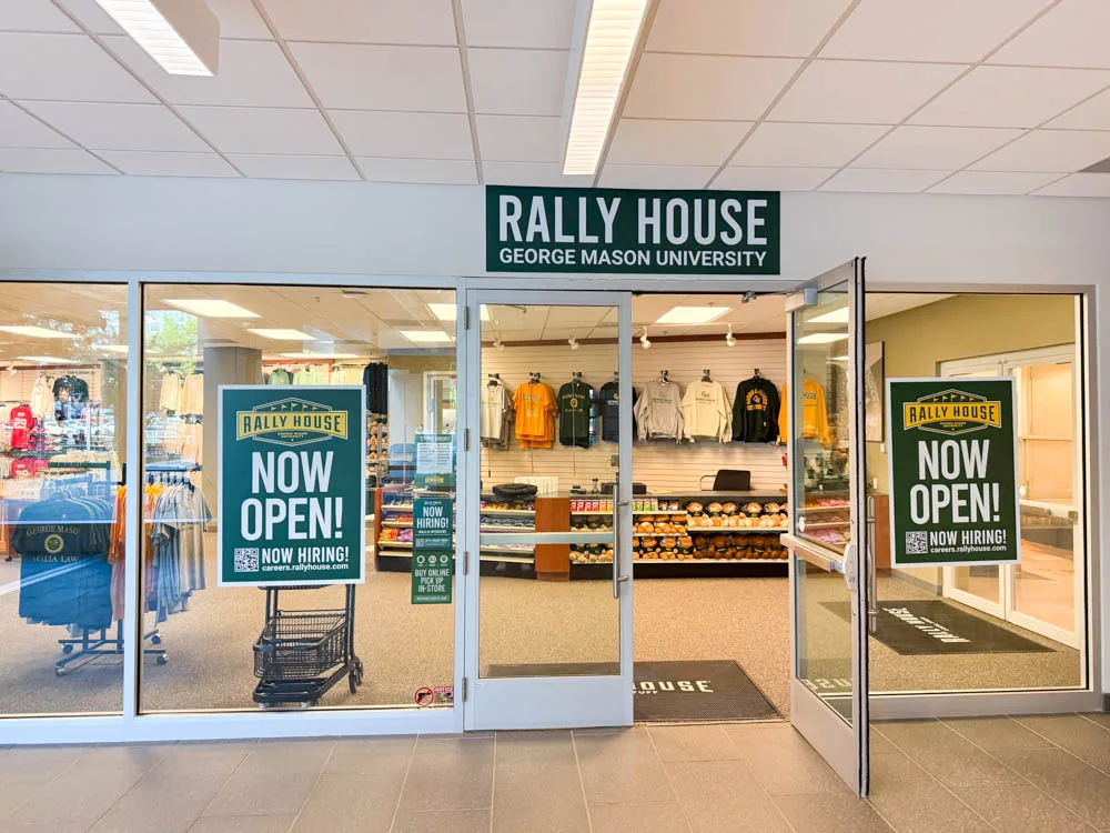 Campus Store at the Mason Square, located on the first floor of Van Metre Building