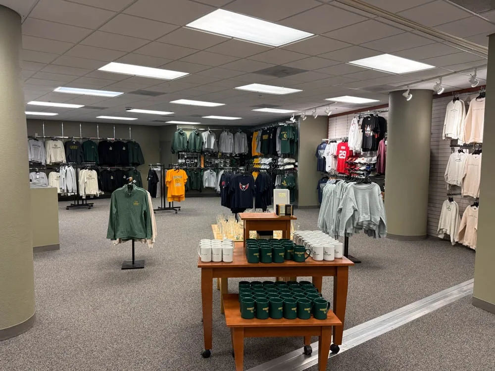 The Mason Square store features general George Mason apparel and Law School merchandise.