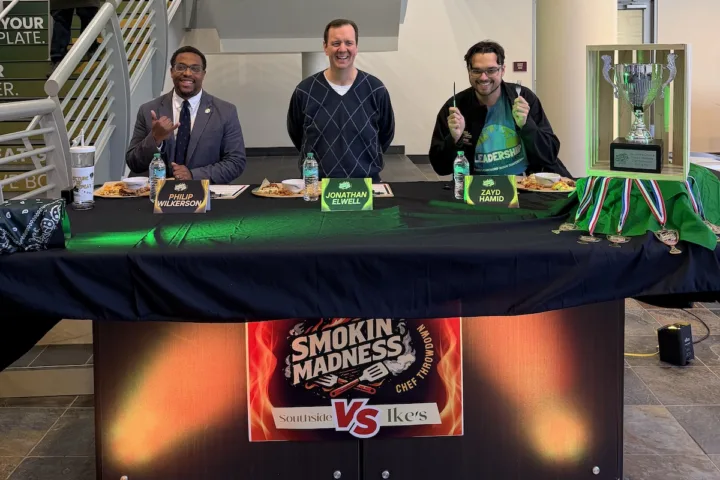 Campus representatives served as judges for the Smoking Madness chef competition.