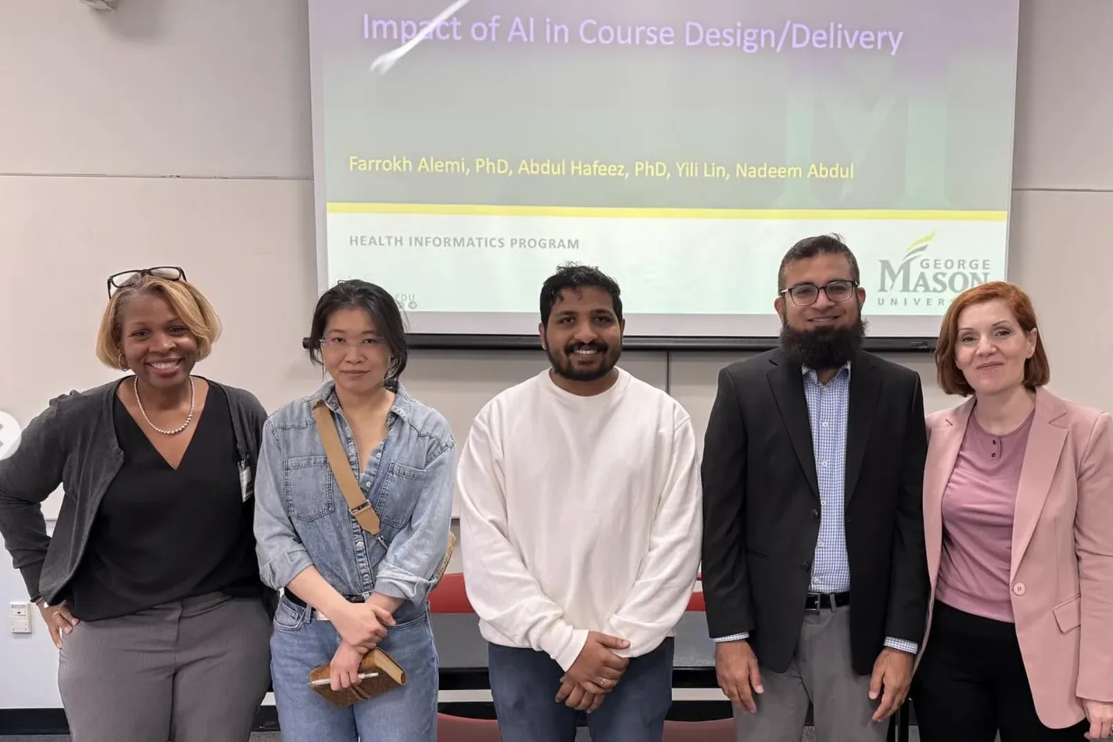 A joined photo of presenters, Charmaine Madison and Dr. Amarda Shehu, with session attendees.