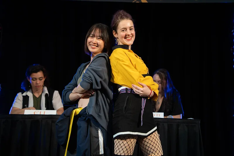 Halloweek costume contest contestants showcased their costume in front of the judges.