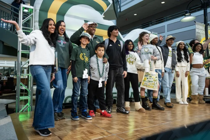 Homecoming pep rally on the Fairfax Campus.
