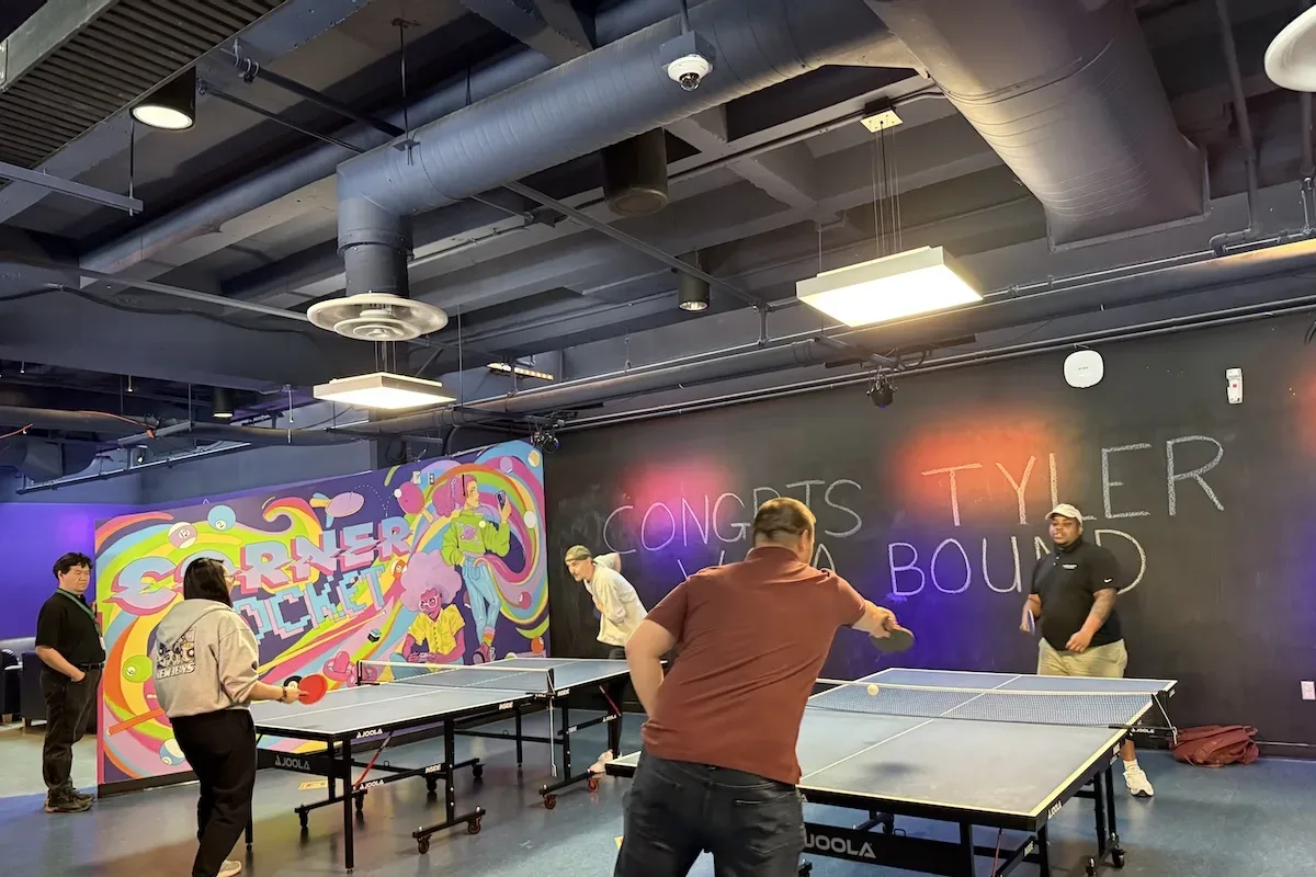 ITS staff enjoy some table tennis games at the Corner Pocket