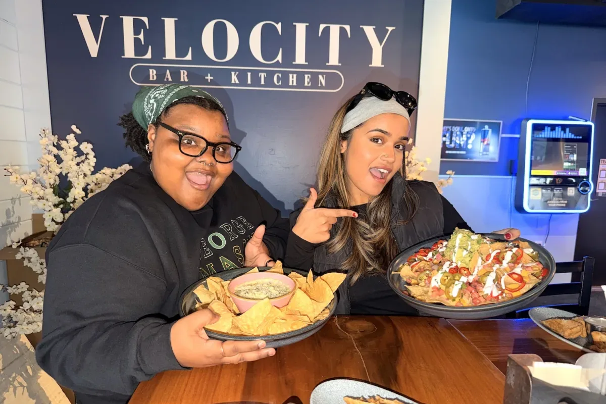 Students enjoyed meals at the Velocity Bar and Kitchen using their meal swipes