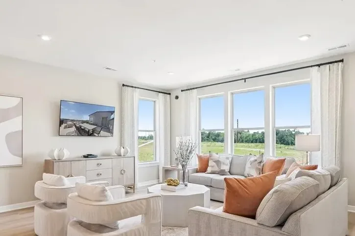 The townhomes offer spacious living room spaces for entertainment and relax.