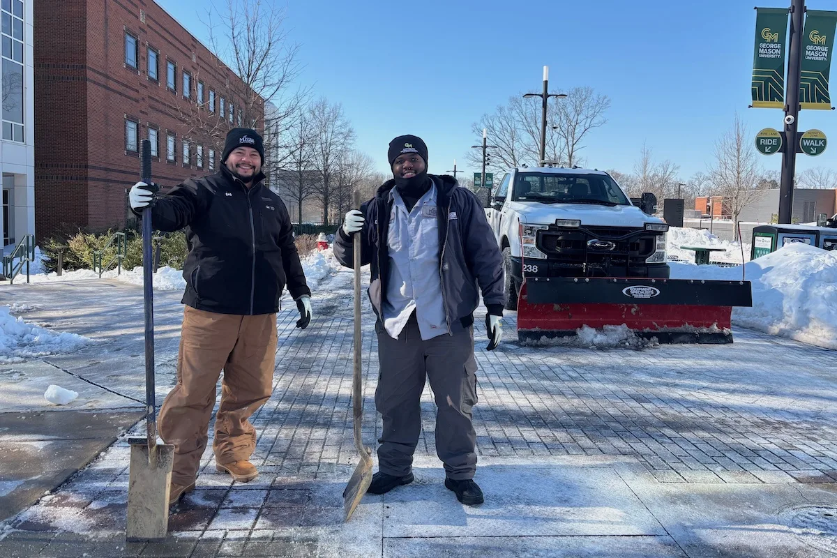 The Facility snow team took a short break for a quick photo op.