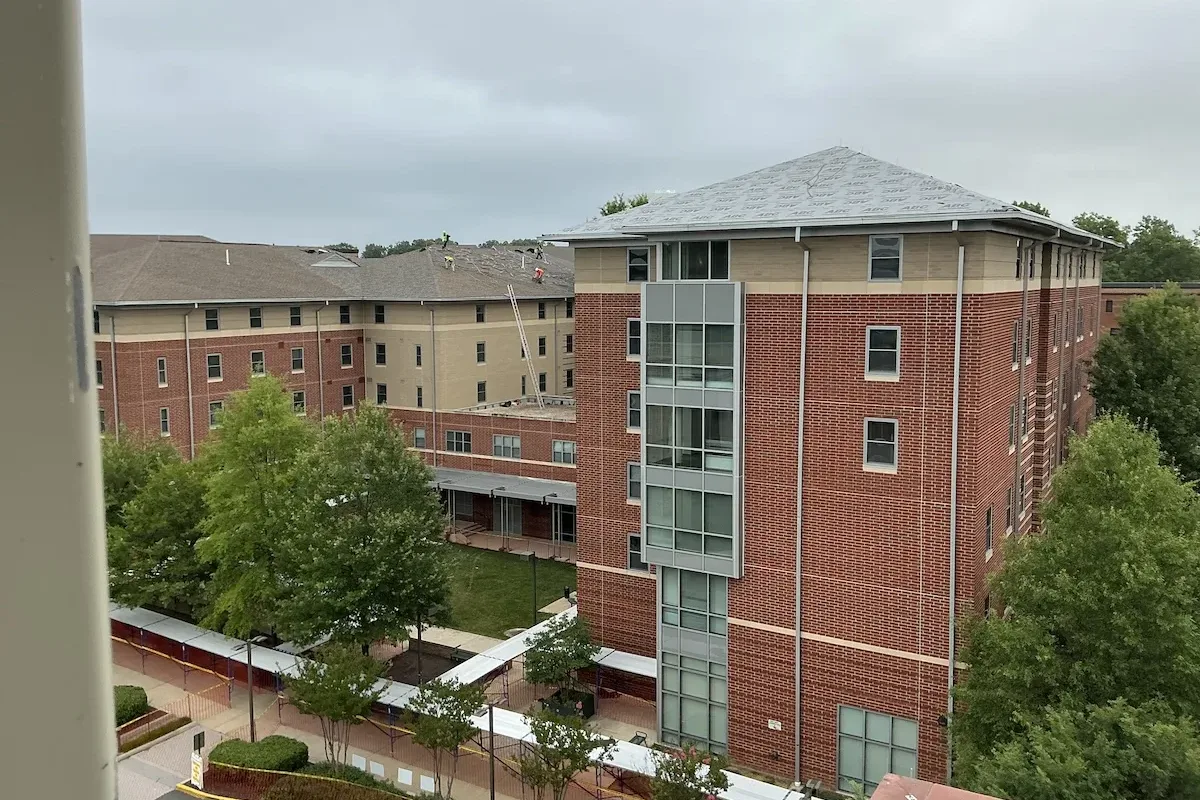 Blueridge building roofing progress